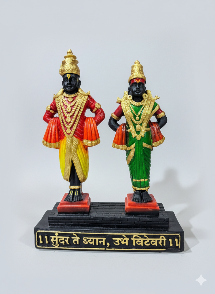 Vitthal Rukmini Colourful Murti 10"