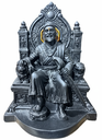 Ch. Shivaji Maharaj Murti sitting on Throne 12"